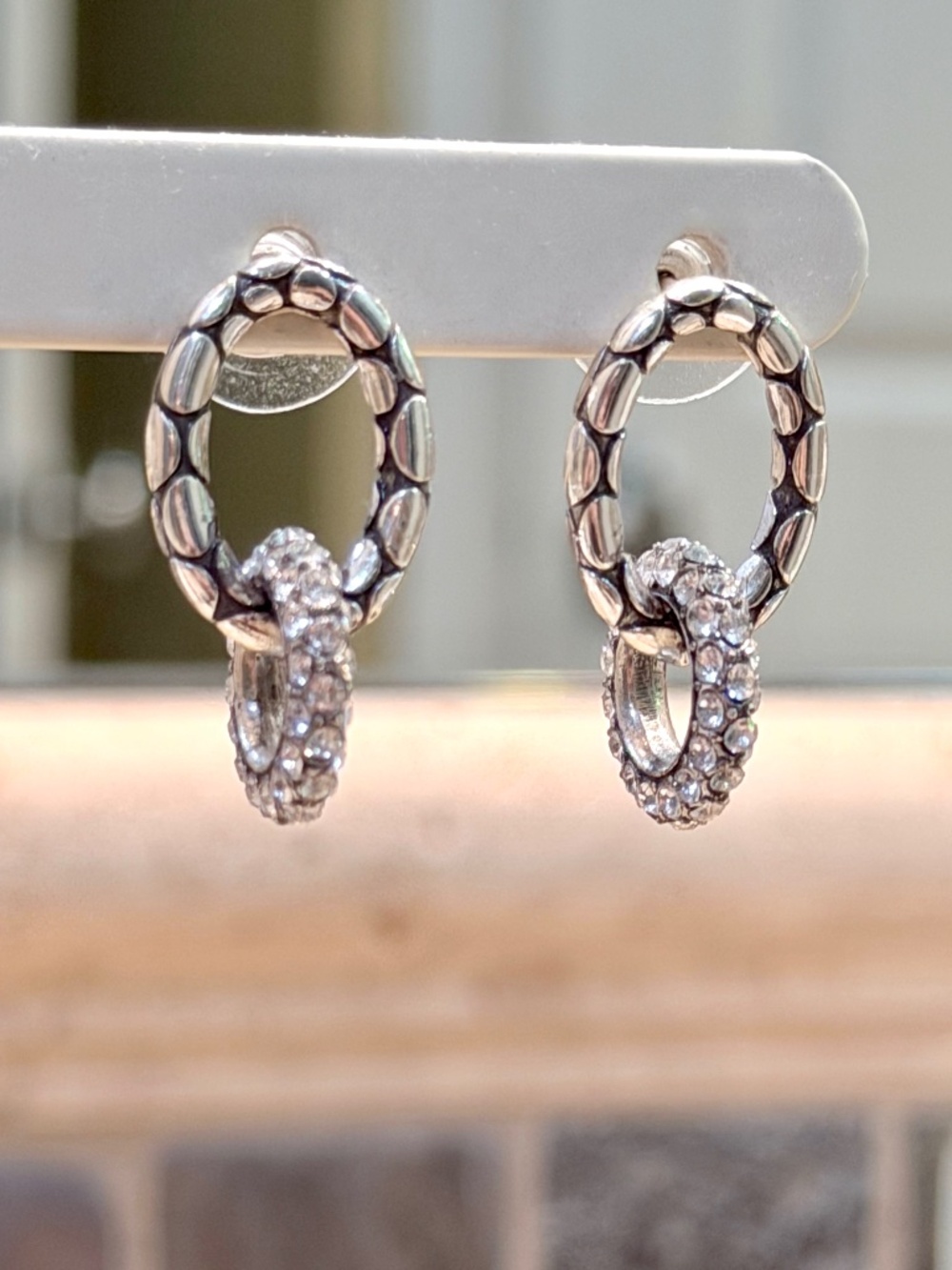 Brighton Pebble studded drop earrings
